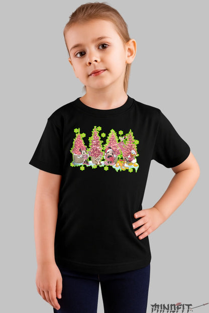 Tricou De Craciun Copii - Gasca Vesela in Padurea Fermecata fata negru