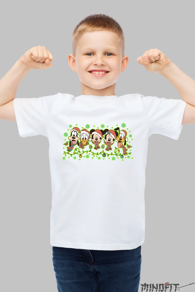 Tricou De Craciun Copii - Gasca Vesela Sarbatoreste baiat alb