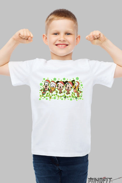 Tricou De Craciun Copii - Gasca Vesela Sarbatoreste baiat alb