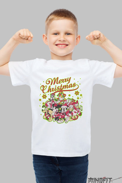 Tricou De Craciun Copii - Gasca Vesela Sarbatoreste baiat alb