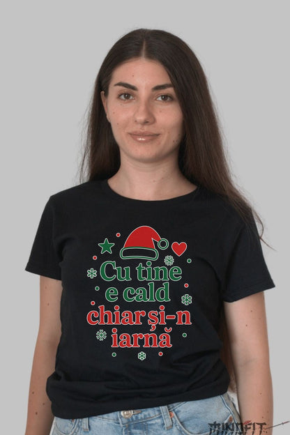 Tricou De Craciun - Cu Tine E Cald Chiar Si-N Iarna barbat alb