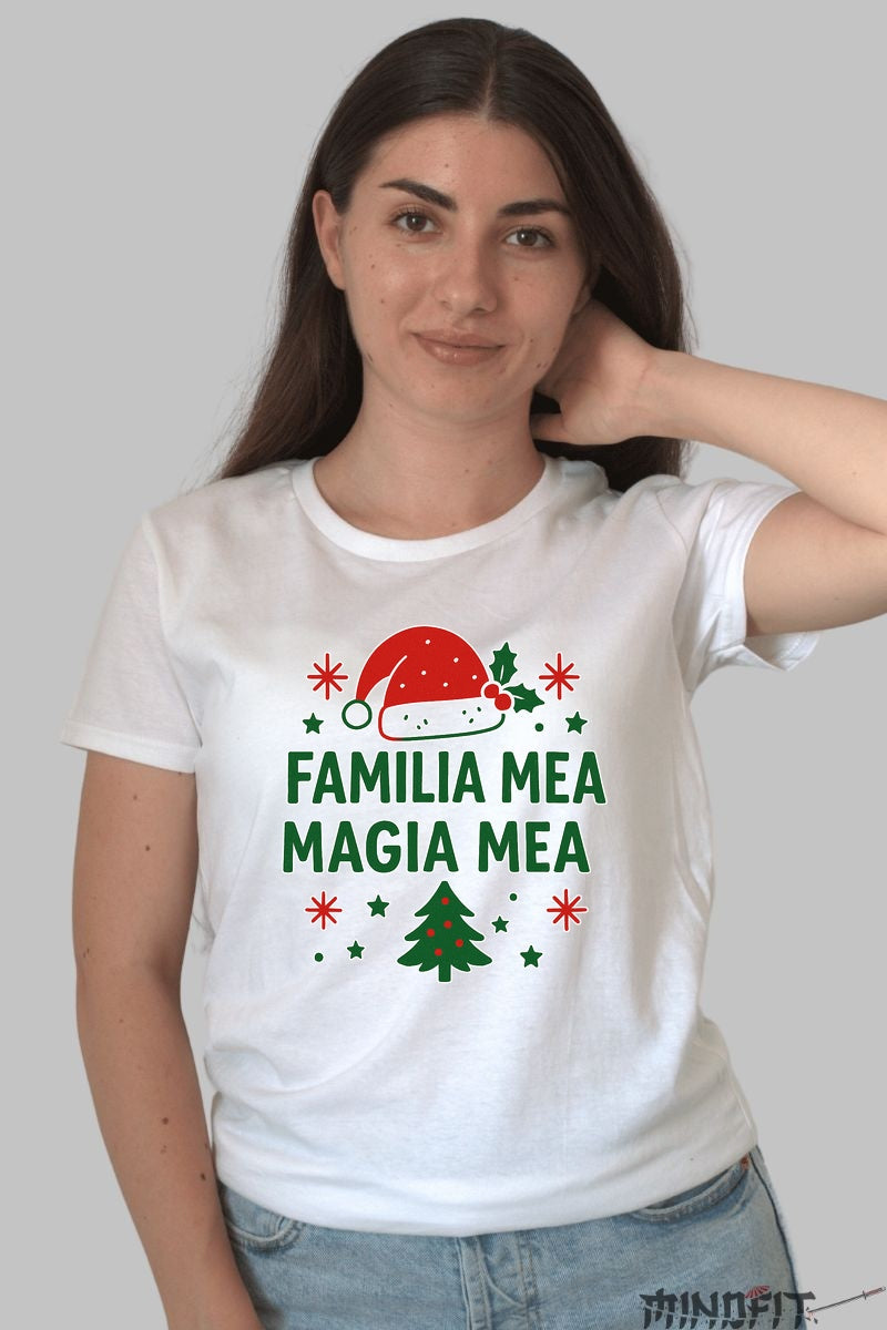 Tricou De Craciun - Familia Mea Magia Mea barbat negru