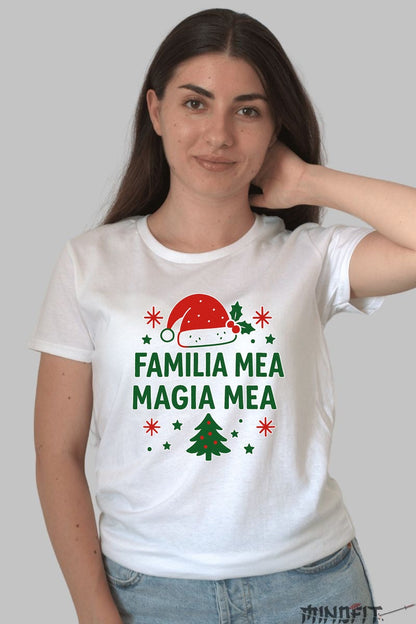 Tricou De Craciun - Familia Mea Magia Mea barbat negru