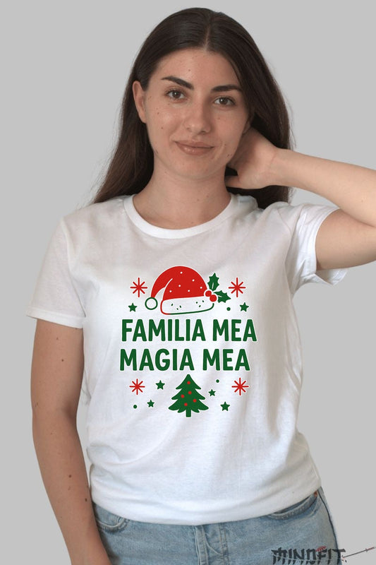 Tricou De Craciun - Familia Mea Magia Mea barbat negru