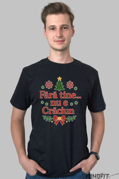 Tricou De Craciun - Fara Tine Nu E Craciun dama alb