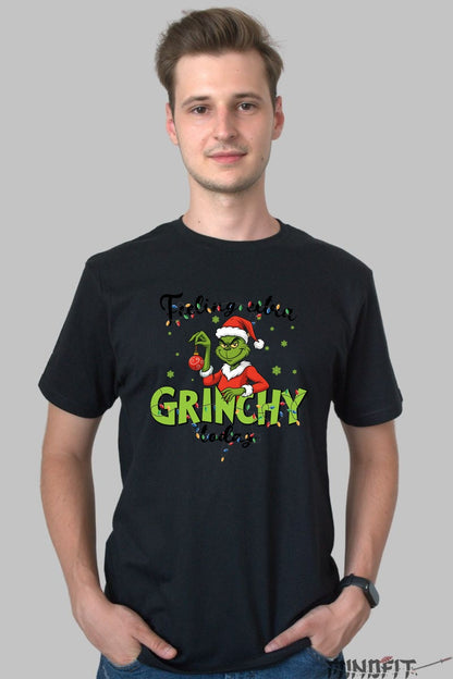 Tricou De Craciun - Feeling Grinchy Today barbat negru
