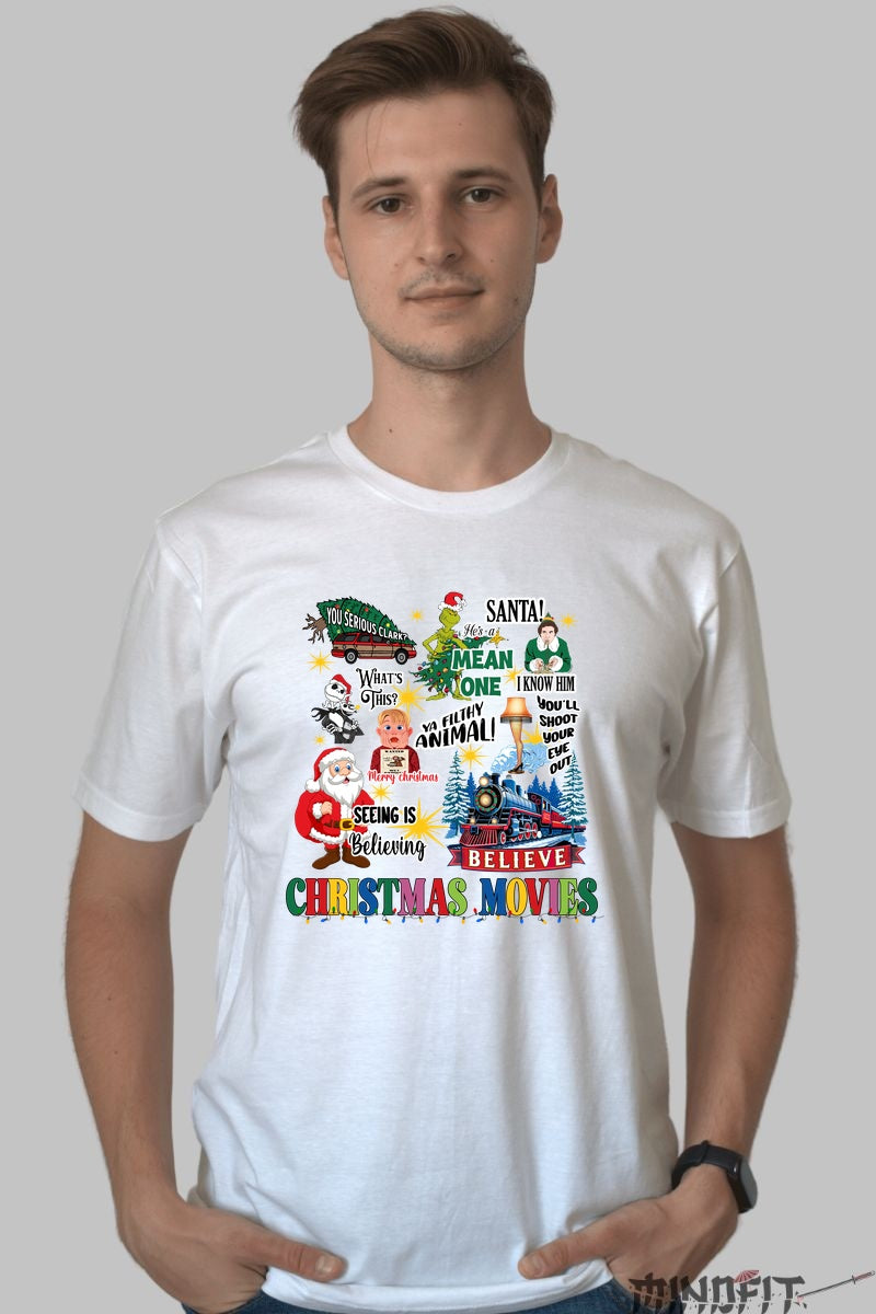 Tricou De Craciun - Filme Clasice De Sarbatori barbat alb