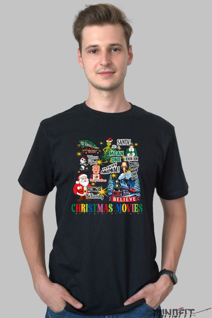 Tricou De Craciun - Filme Clasice De Sarbatori barbat negru