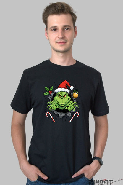 Tricou De Craciun - Grinch Cel Poznas barbat negru