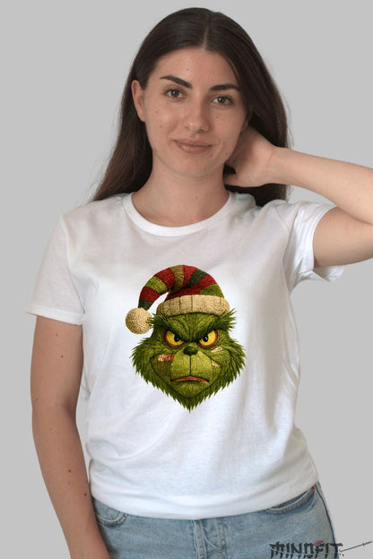 Tricou De Craciun - Grinch Nu Are Chef De Sarbatori dama alb