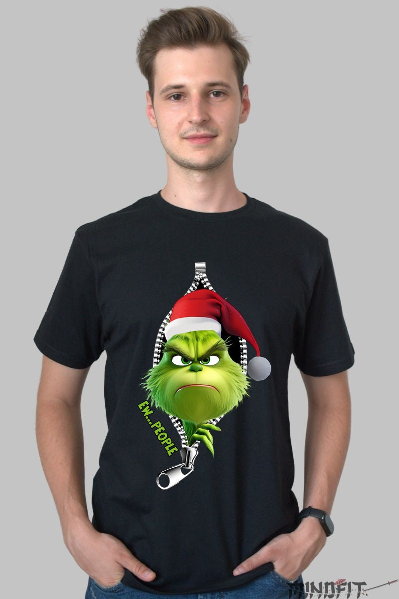 Tricou De Craciun - Grinch Sarbatorile Nu-Sunt-Pentru-Toti barbat negru