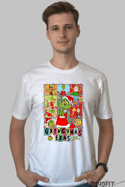 Tricou De Craciun - Grinch Si Eras Festive barbat alb