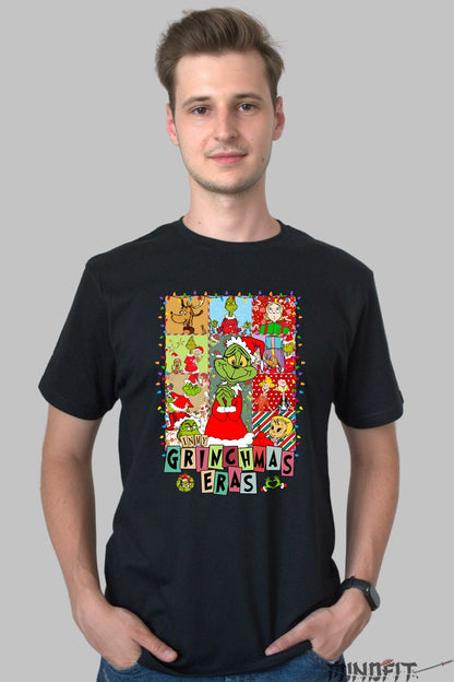 Tricou De Craciun - Grinch Si Eras Festive barbat negru