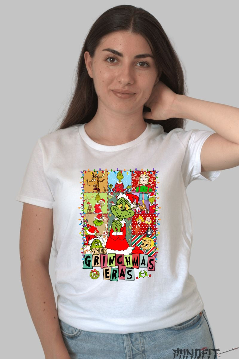 Tricou De Craciun - Grinch Si Eras Festive dama alb
