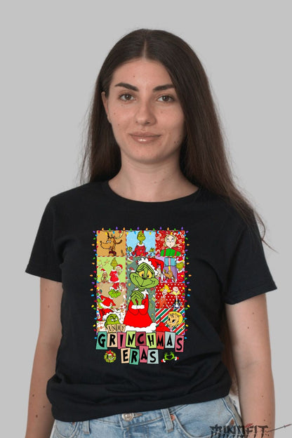 Tricou De Craciun - Grinch Si Eras Festive dama negru