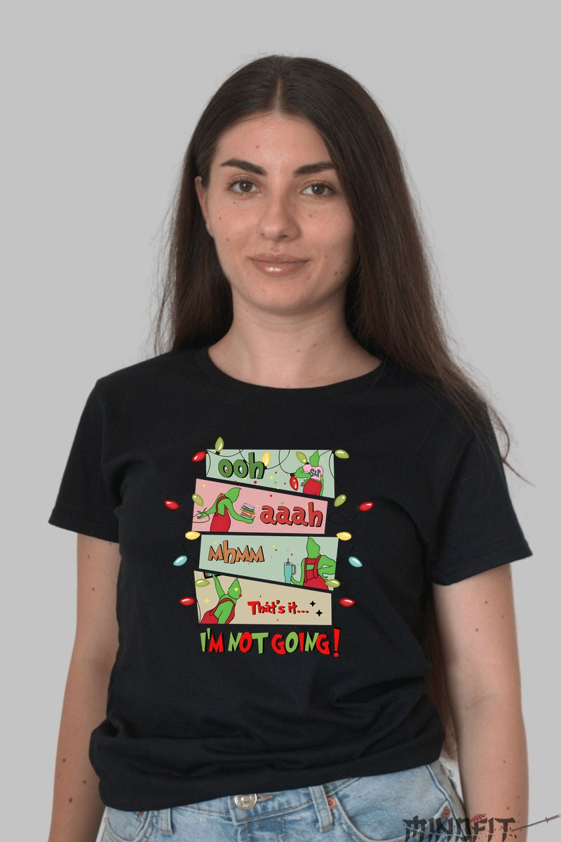 Tricou De Craciun - Grinch Si Luminitele Amuzante dama negru