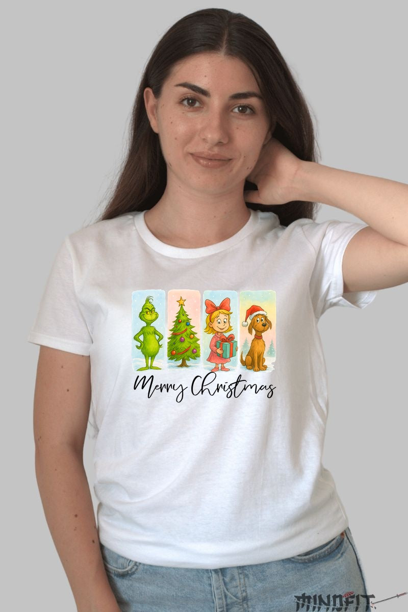 Tricou De Craciun - Grinch Si Prietenii Magici dama alb