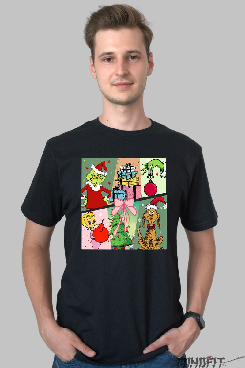Tricou De Craciun - Grinch Si Spiritul Sarbatorilor barbat negru