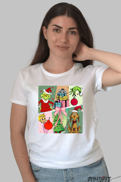Tricou De Craciun - Grinch Si Spiritul Sarbatorilor dama alb