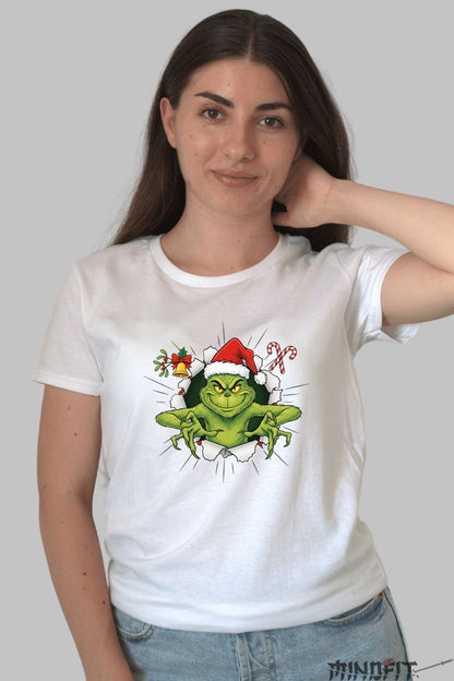Tricou De Craciun - Grinch-ul Poznas dama alb