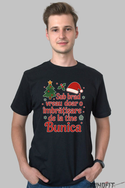 Tricou De Craciun - Imbratisare De La Bunica dama alb