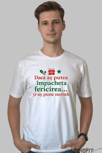 Tricou De Craciun - Impachetez Fericirea Cu Numele Tau dama negu