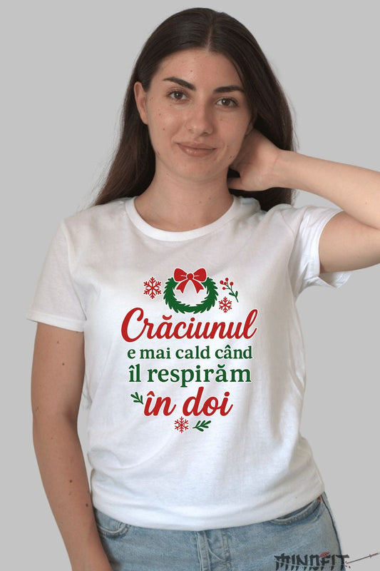 Tricou De Craciun - In Doi E Mai Cald barbat negru
