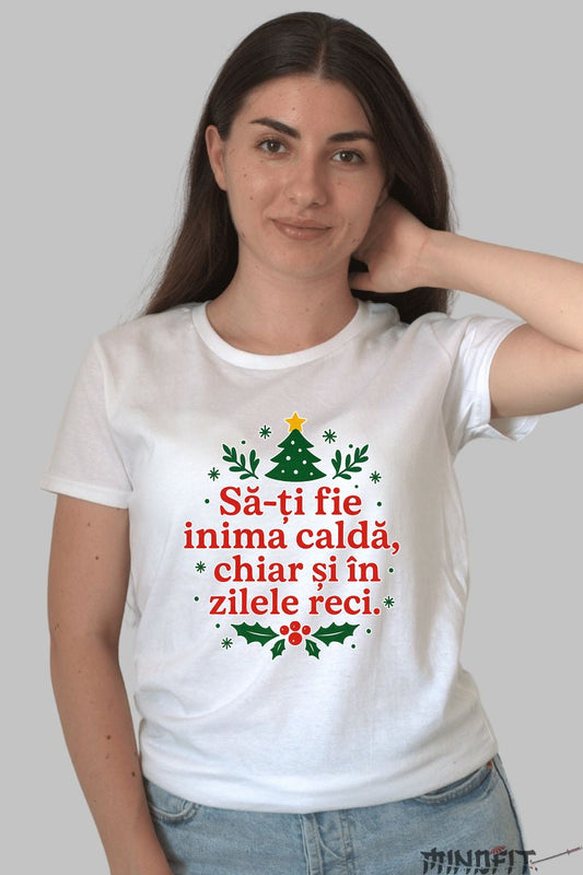 Tricou De Craciun - Inima Calda In Zile Reci barbat negru