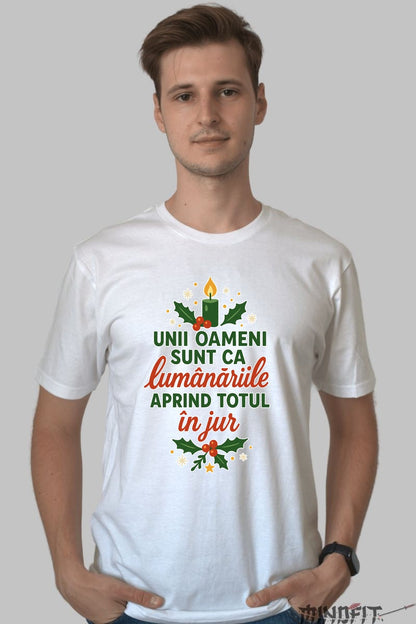 Tricou De Craciun - Lumanarile Care Aprind Totul dama negu
