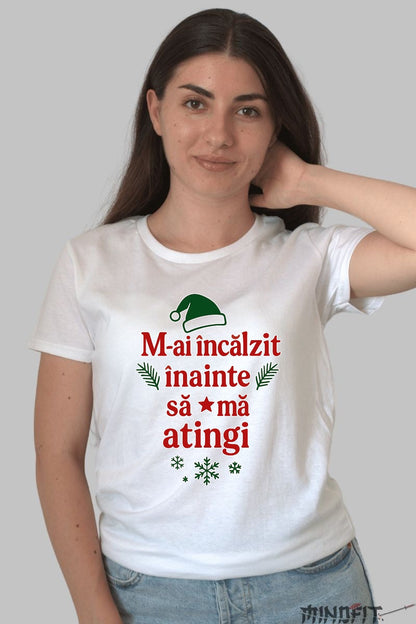 Tricou De Craciun - M-ai Incalzit Inainte Sa Ma Atingi barbat negru