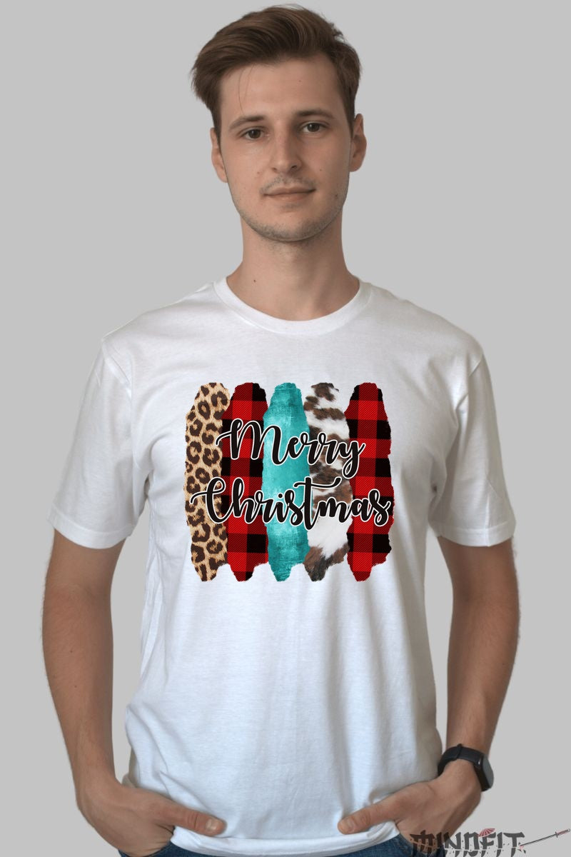 Tricou De Craciun - Merry Christmas Safari Vibe barbat alb