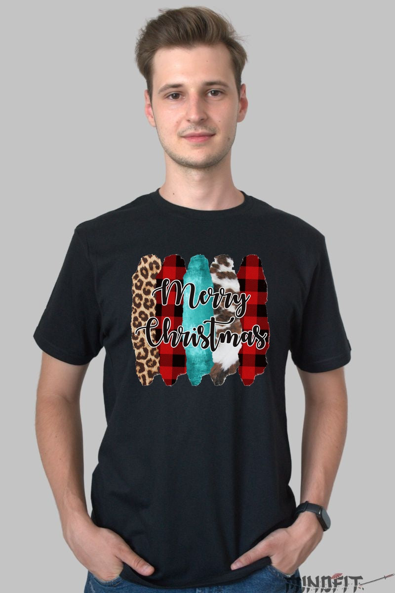Tricou De Craciun - Merry Christmas Safari Vibe barbat negru