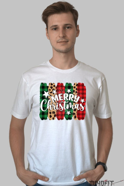 Tricou De Craciun - Merry Christmas Wild Style barbat alb