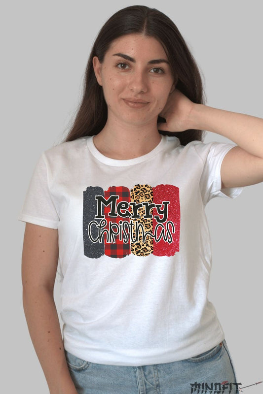 Tricou De Craciun - Merry Christmas Wild Style dama alb