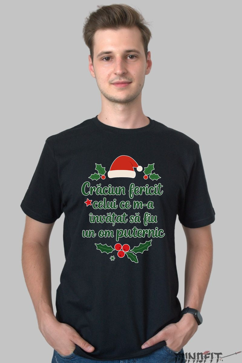 Tricou De Craciun - Mesaj Pentru Mentorul Vietii dama alb