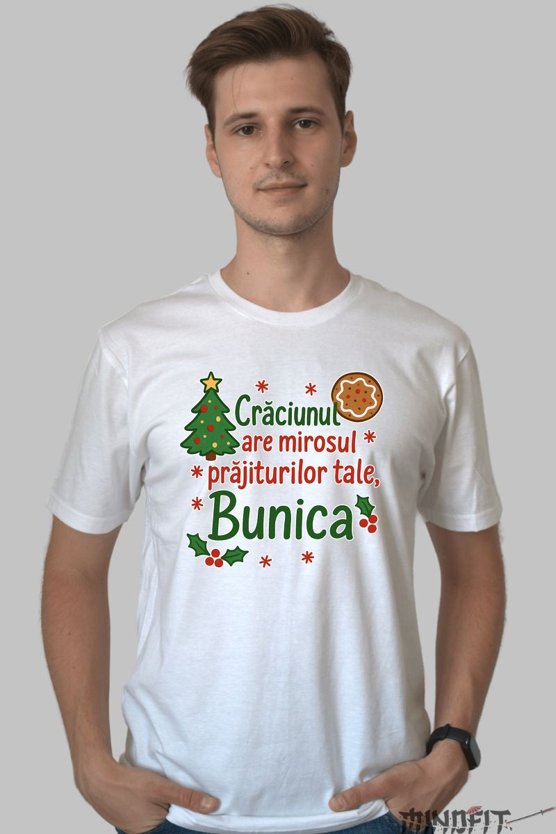 Tricou De Craciun - Mirosul Prajiturilor De La Bunica dama negu