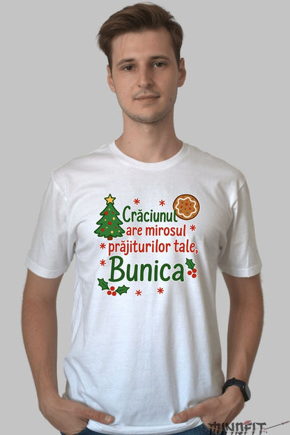 Tricou De Craciun - Mirosul Prajiturilor De La Bunica dama negu