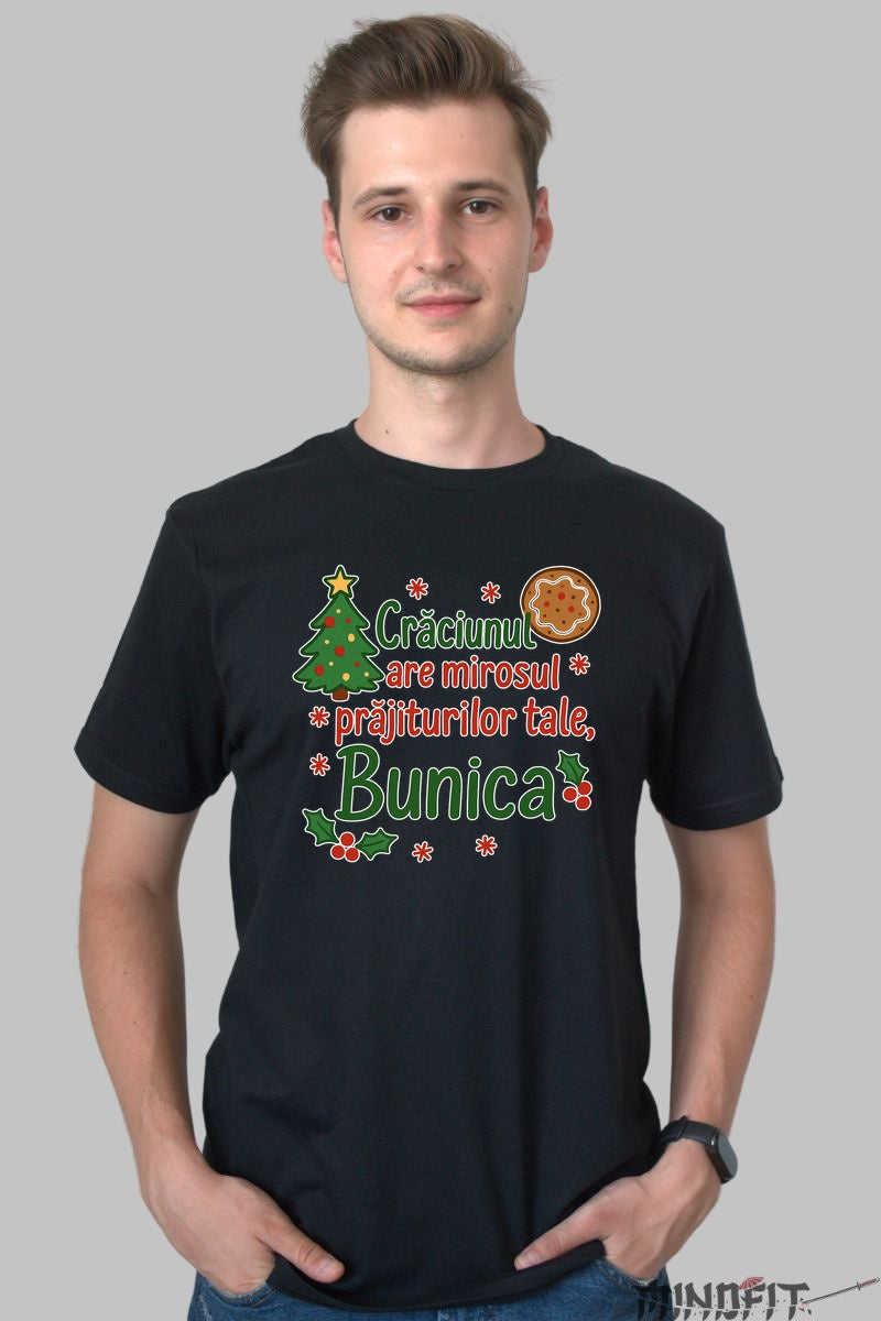 Tricou De Craciun - Mirosul Prajiturilor De La Bunica dama alb