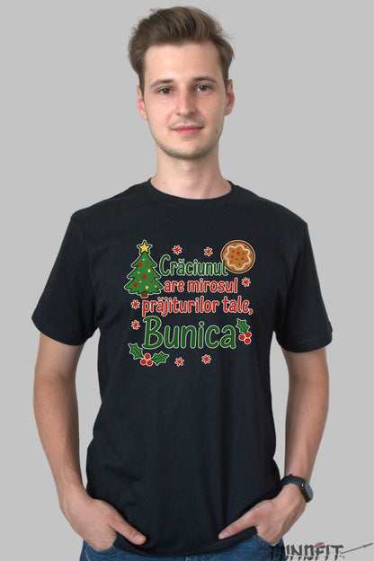 Tricou De Craciun - Mirosul Prajiturilor De La Bunica dama alb