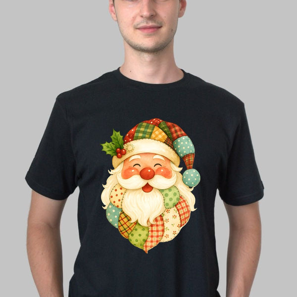 Tricou De Craciun - Mos Craciun Patchwork