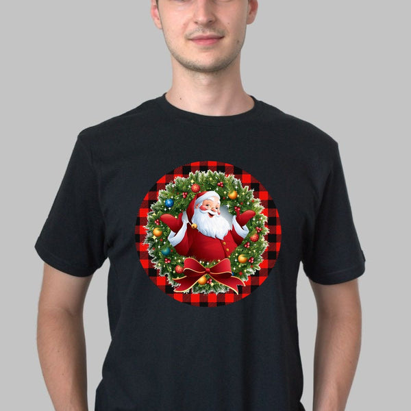 Tricou De Craciun - Mos Craciun Printre Ghirlande