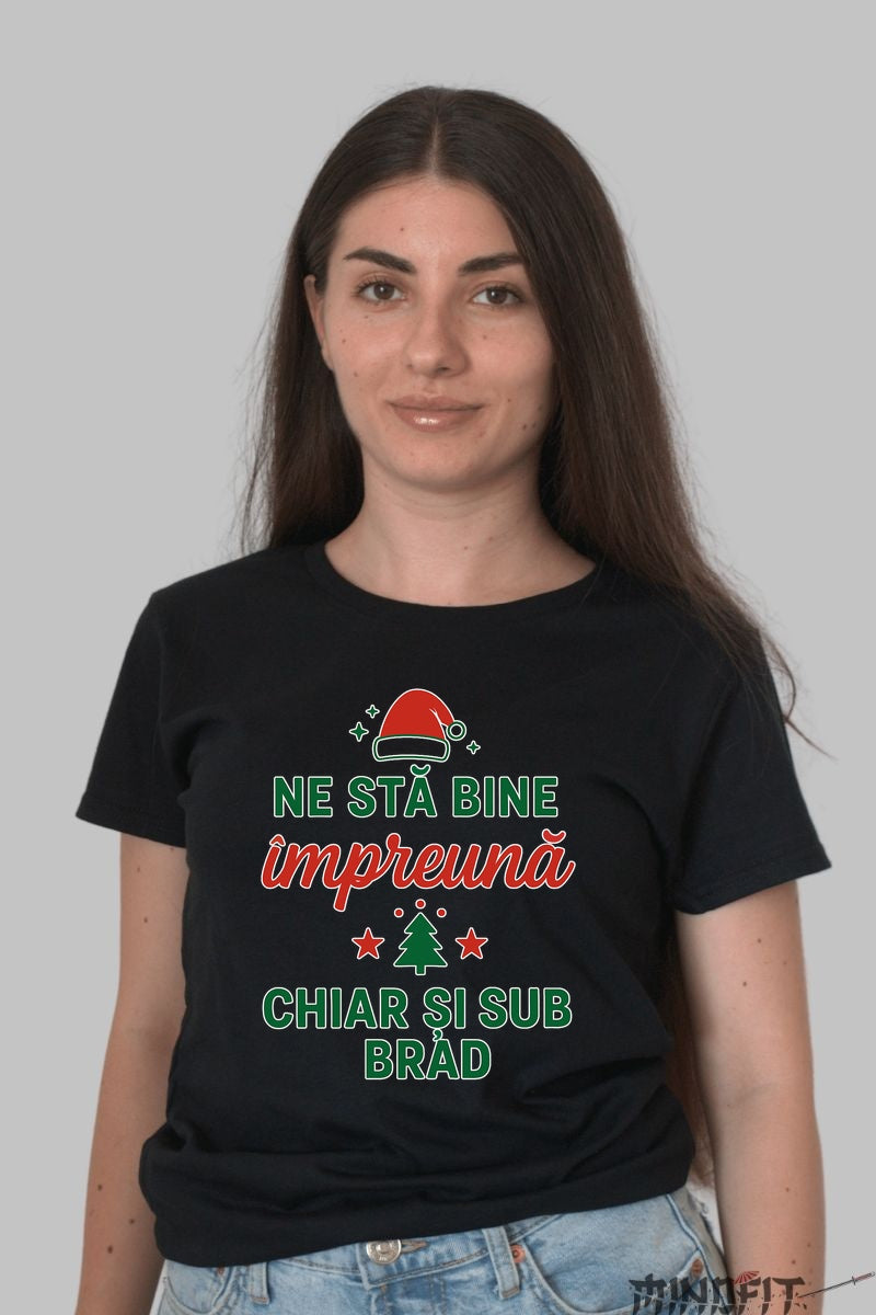 Tricou De Craciun - Ne Sta Bine Impreuna barbat alb