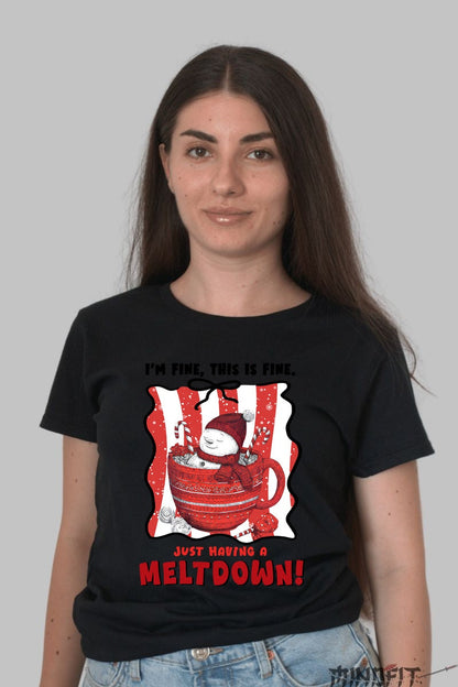 Tricou De Craciun - Om De Zapada In Ceaun dama negru