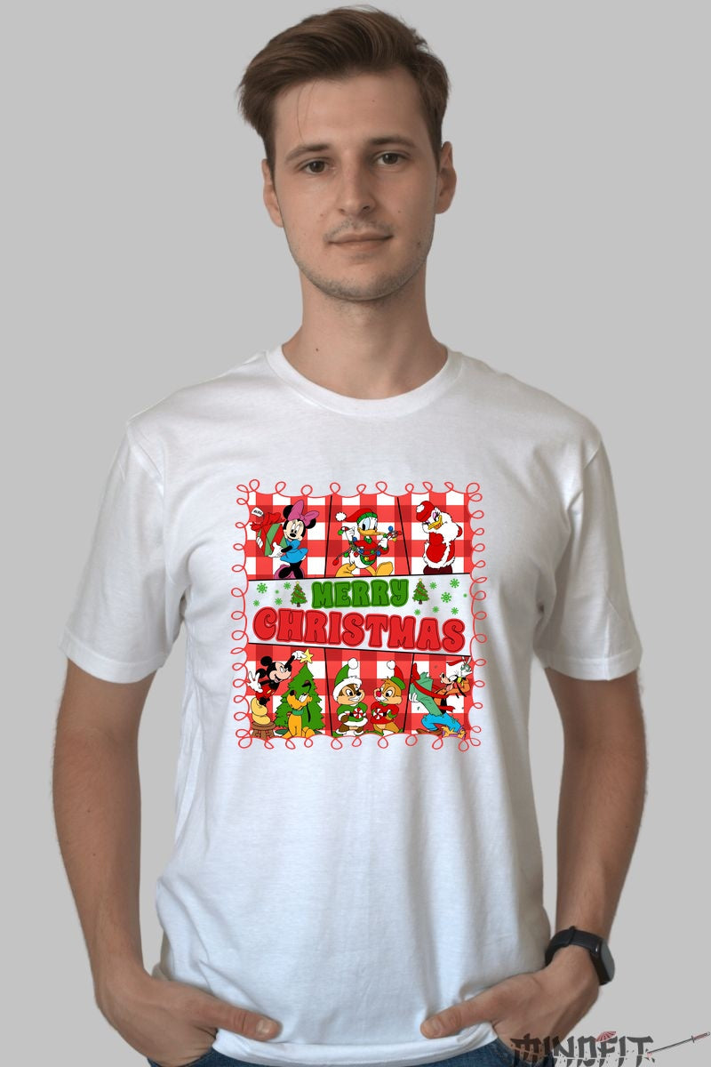 Tricou De Craciun - Personaje Clasice in Sarbatoare barbat alb