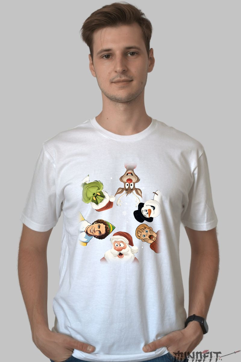 Tricou De Craciun - Personaje Iconice Surprinse barbat alb