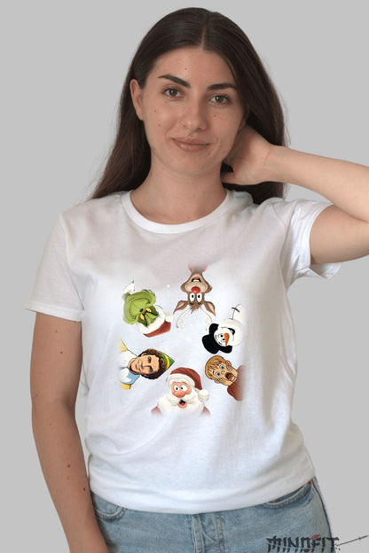 Tricou De Craciun - Personaje Iconice Surprinse dama alb