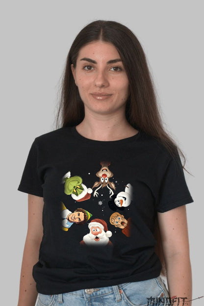 Tricou De Craciun - Personaje Iconice Surprinse dama negru