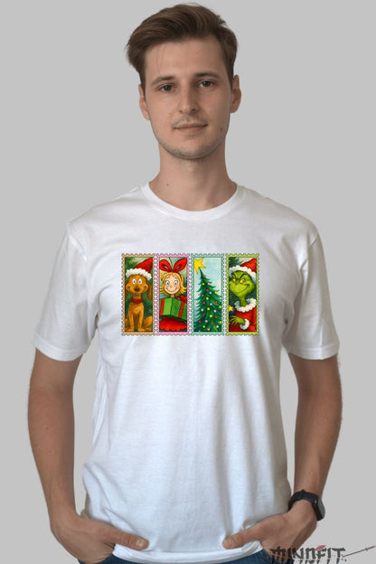 Tricou De Craciun - Personaje Magice Si Bradul Fermecat barbat alb