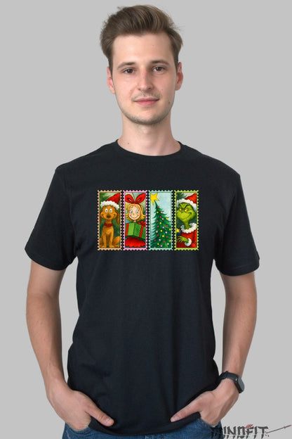 Tricou De Craciun - Personaje Magice Si Bradul Fermecat barbat negru