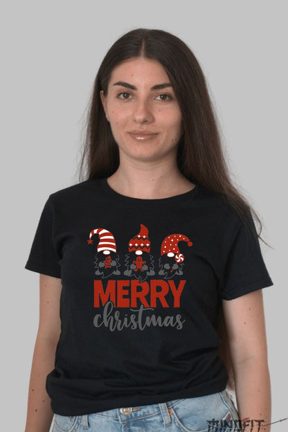 Tricou De Craciun - Pitici Veseli Cu Mesaj Festiv dama negru